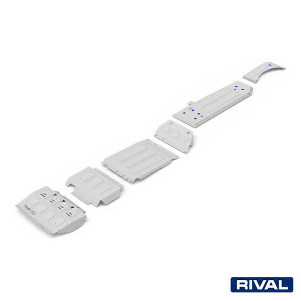 Skid Plate Set (Radiator, Engine, Gearbox, Transfer Case, Fuel Tank, Front Arms, Differential) Ford Ranger 2011-2015; 2015-2022; 2,2 l. / diesel; 3,2 l. / diesel